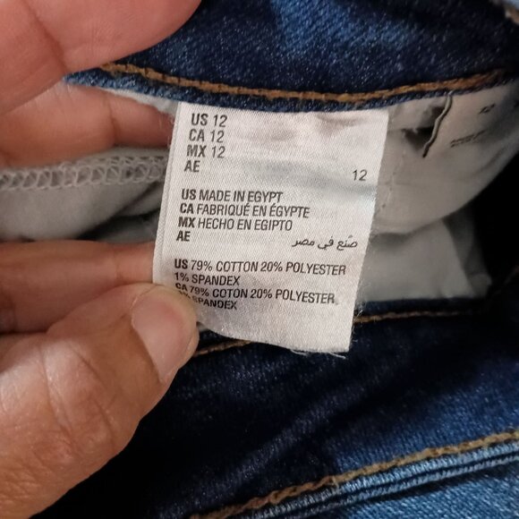 Style & Co Curvy Straight Leg High Rise Jeans Women’s Size 12 Blue Denim - Picture 3 of 6